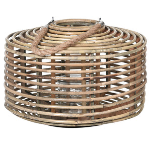 Rattan Candle Holder With Rope