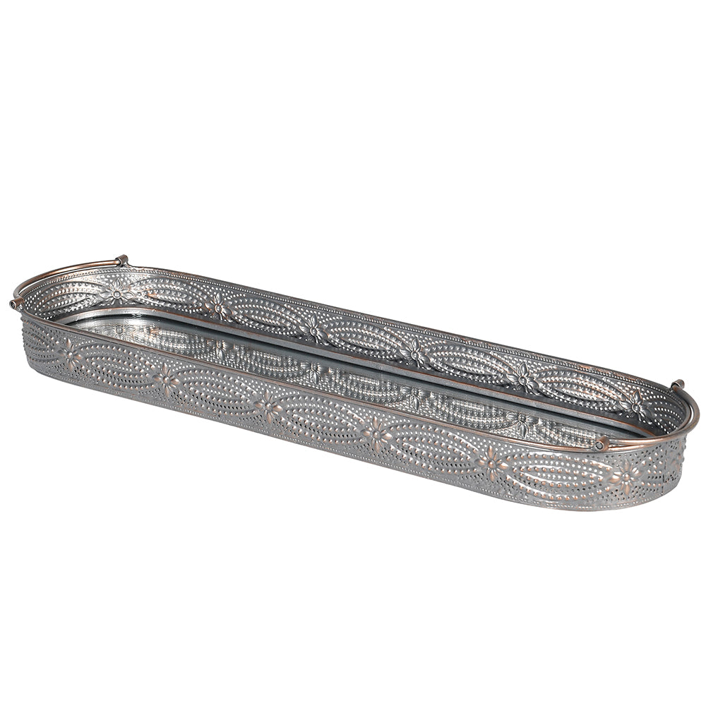 Oblong Metal Mirror Tray
