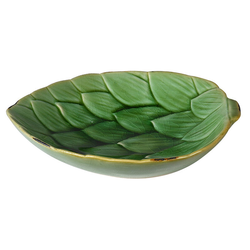 Green Artichoke Leaf Plate