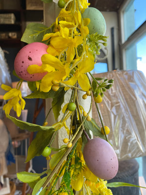 Yellow Flower Garland with Eggs