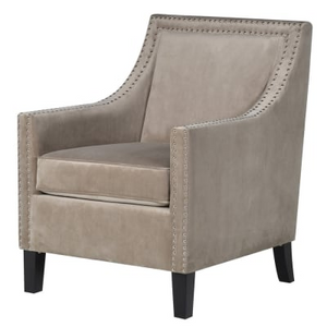 Mirren Studded Taupe Buttoned Armchair