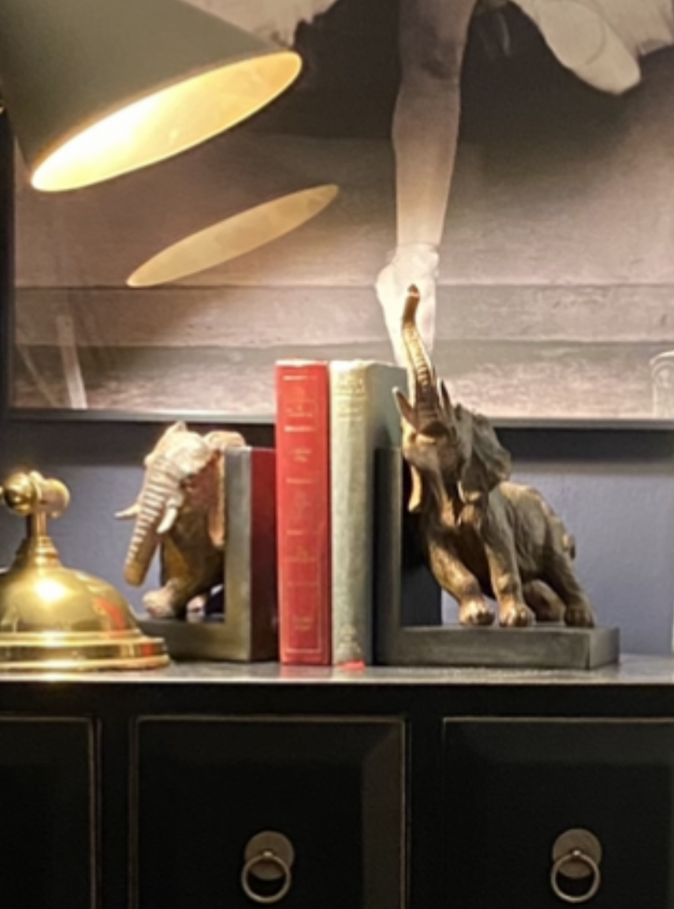 Pair Of Elephant Bookends
