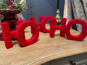 Red Flock Hohoho Letters