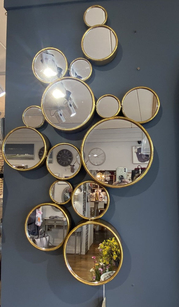
            
                Load image into Gallery viewer, Gold 3D Circles Mirror
            
        