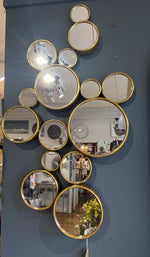 Gold 3D Circles Mirror