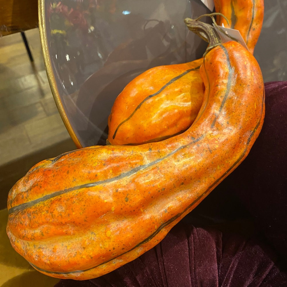 Orange Gourd Autumn Decoration 10 x 25cm