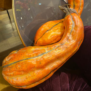 Orange Gourd Autumn Decoration 10 x 25cm