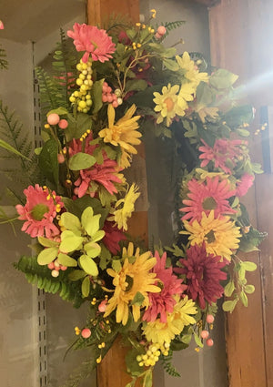 Sunshine Gerbera Wreath 60cm