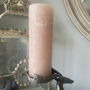 Macon Rustic Pillar Candles -Dusty Rose