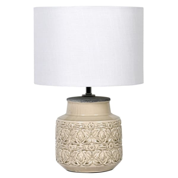 
            
                Load image into Gallery viewer, Ceramic Patterned Lamp with Shade
            
        