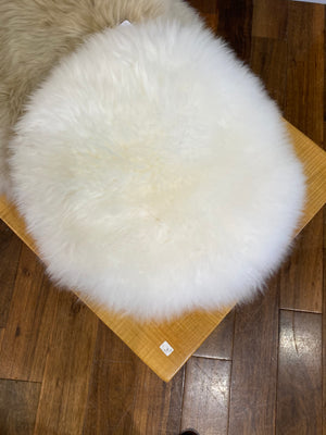 Sheepskin Seat Pad Ivory 37cm Circle
