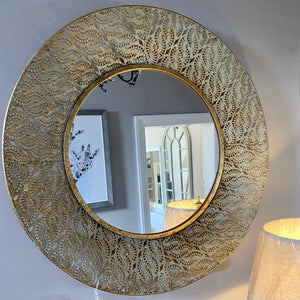 Brushed Gold Mirror Round 900mm
