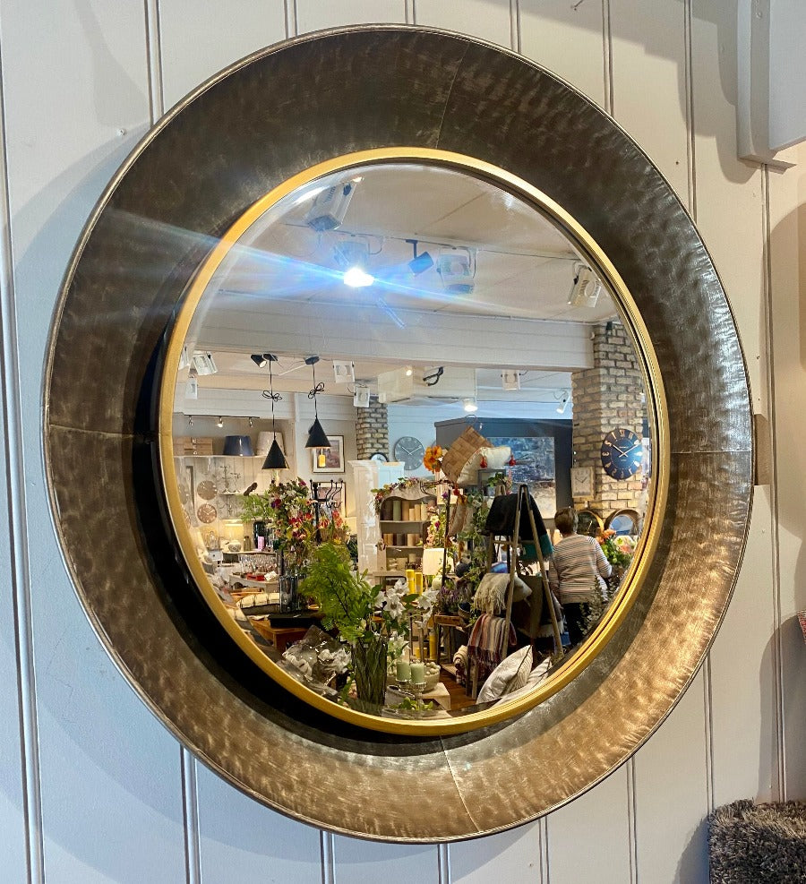 Metal Round Wall Mirror 880mm