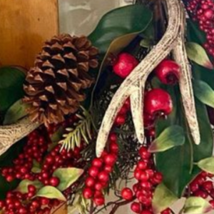 Antler Berry and Cone Wreath