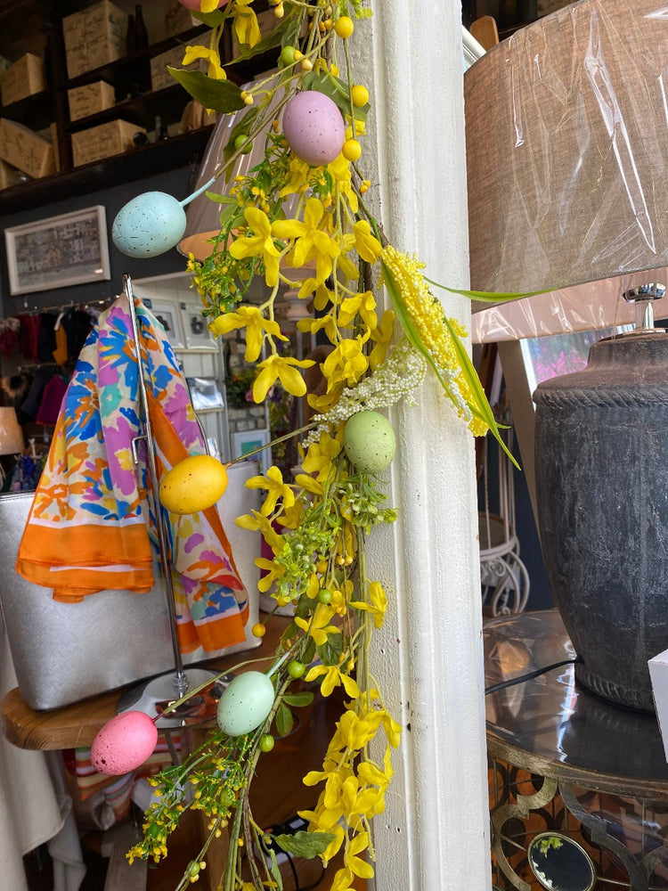 Yellow Flower Garland with Eggs