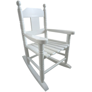 Child's rocking chair in white painted wood