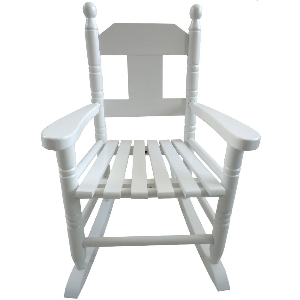 Child's rocking chair in white painted wood