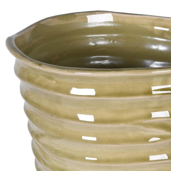 Ceramic Sage Ripple Vase