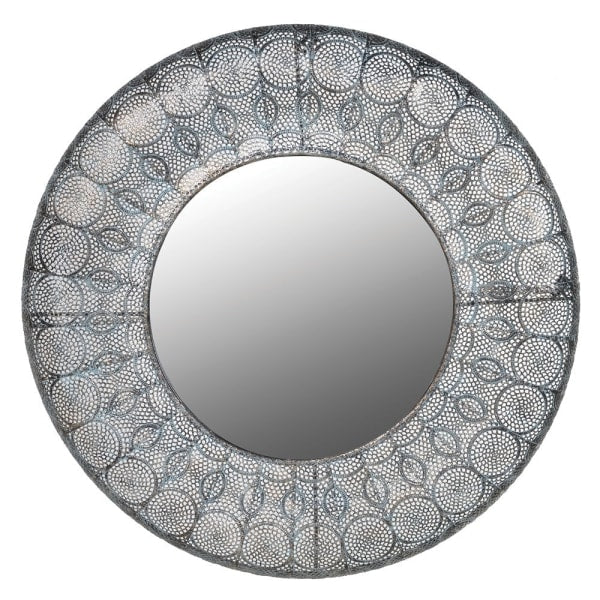 
            
                Load image into Gallery viewer, Round Blue Metal Wall Mirror
            
        